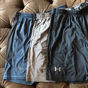 Bundle of Under Armour Men’s XL shorts loose fit